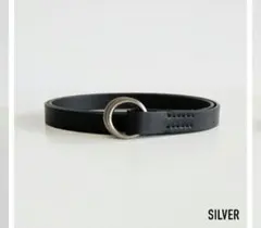 最終価格☆美品☆ブラックレザーリングバックルベルト