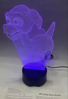 【新品】3D アクリル LED ランプ 犬型