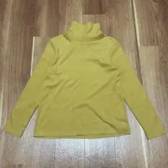 ユニクロ　イエロー　ヒートテックフリースタートルネックT 長袖トップス