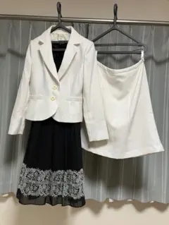 Krone スーツ　ワンピース　ホワイト　13号