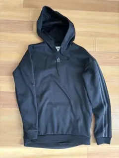 adidas ブラック フード付きパーカー