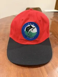 ポロスポーツ　キャップ　赤　カジキ　ラルフローレン　90s ビンテージ
