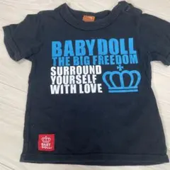 BABYDOLL プリント半袖Tシャツ 黒 100%綿　90サイズ