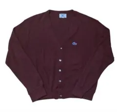 【70's】IZOD LACOSTE カーディガン ワインレッド