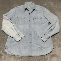 Levi’s デニムシャツ ウエスタンシャツ ライトブルー Lサイズ