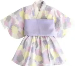 浴衣 女の子 和服 ワンピース 子供用 ガールズ 着物 可愛い 90㎝
