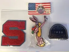 昭和レトロ☆バッグス・バニー 米国 ワッペン 3点☆新品未使用