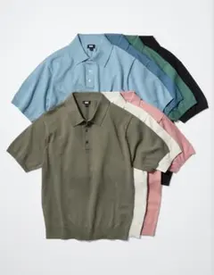 UNIQLO ウォッシャブルニットポロセーター Sサイズ ナチュラル
