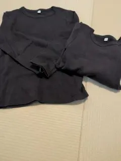 無印良品　黒の長袖カットソー サイズ110　2着セット