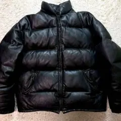 ◆超肉厚/44インチ/芸能人着用◆SCHOTT レザー ダウンジャケットのサムネイル