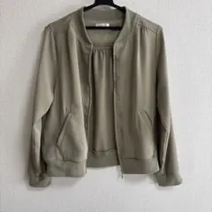 GLACIER グラシア ジップアップジャンパー ブルゾン MA1 【Ｌ】のサムネイル