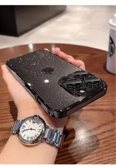 iPhone14用ケース グリッター ラメ入り カメラ保護