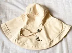 UVカット帽子 つば広 小顔効果アリ　紫外線防止　ベージュ