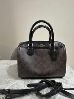 COACH シグネチャー レザー 2way ミニボストンバッグ - メルカリ