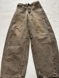 GU ブラウン ワイドパンツ Sサイズ
