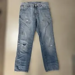 PT TORINO ダメージ加工 ライトブルー ストレートデニム SOUL 29