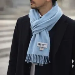 美品 ジョンストンズ カシミヤ100％ マフラー グレー チェック - メルカリ
