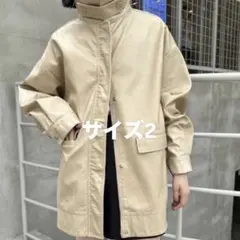 mystic フェイクレザージャケット ベージュ サイズ2