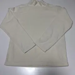UNIQLO 長袖フリースカットソー 150 オフホワイト　キッズ