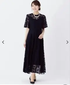 SNIDEL レースエンブロイダリープリーツドレス