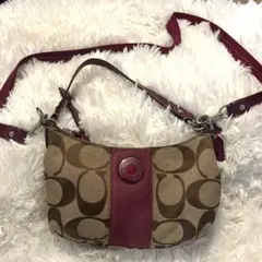 コーチバックCoach ショルダーバッグ ブラウン/ピンク