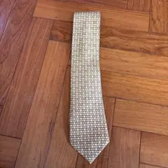 エルメス　幾何学模様 シルクネクタイ 黄色