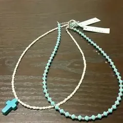 スワロフスキーと淡水パールネックレス