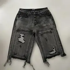 ツバサ様専用　サグ・クラブ　ダメージ加工 グレー ハーフパンツのサムネイル