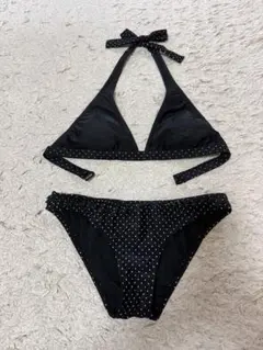 ROXY 水着 ビキニ ブラック ドット柄のサムネイル
