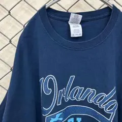 【3XL】GILDAN ビッグロゴTシャツ ネイビー オーバーサイズ 古着