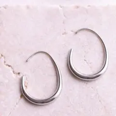 シルバー フープピアス　サージカルステンレス