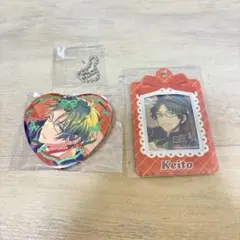 蓮巳敬人　あんスタ　POPUP ラメキラハート　缶バッジ　ミニカードキーホルダー