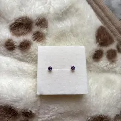 新品　　k１０WG アメジスト　両耳ピアス