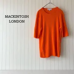 マッキントッシュ リブニット 半袖 オレンジ コットン 大人綺麗 上品 美品のサムネイル