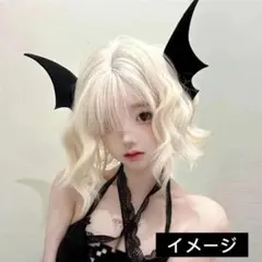 サブカル 黒色系統 ゴスロリ ヴァンパイア ￼ハロウィン 小悪魔　ヘアクリップ