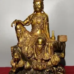 仏教古美術 彩銅自在観音菩薩 仏像文化遺産 文化財伝承 坐禅仏 開光