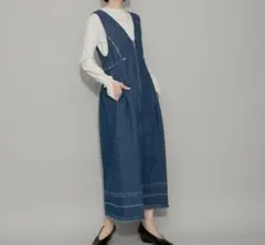 アダムエロペ ジップアップデニムワンピース