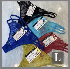 Tバックショーツ L レディース ダブルストリング 花柄 レース 綿 まとめ売り