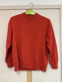 クルーネックニットセーター　オレンジ　メンズ　GU