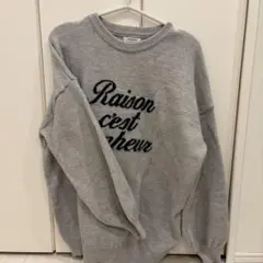 【INGNI】ロゴ入り クルーネックニット グレー