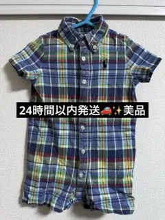 Ralph Lauren チェック柄ロンパース　半袖