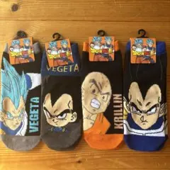 新品未使用タグ付き　ドラゴンボール超 ソックス 4足セット ベジータ クリリン