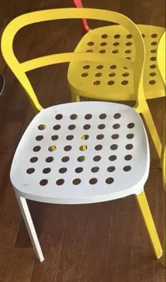 IKEAスチール製椅子（チェア）3脚セット※手渡しのみ - メルカリ