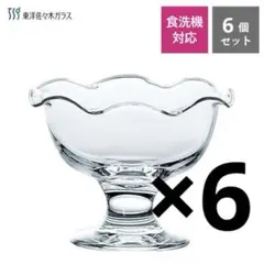 新品 サンデー 6個セット プルエースパーラー 日本製 グラス パフェ アイスのサムネイル