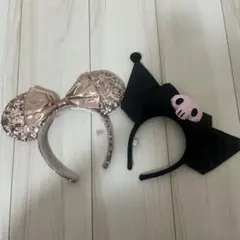 ミッキー耳とスカルカチューシャ サンリオクロミカチューシャ