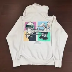 FR2 Smoking kills パーカー ホワイト ウサギ