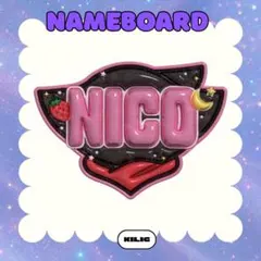 ぷっくりネームボード ネームボード ネムボ ニコラス 奕翔 &TEAM