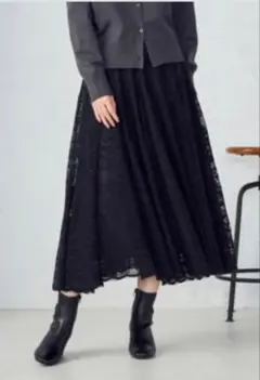 COMME CA ISM　ラッセルレース　サーキュラースカート