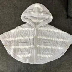 ジェラピケ　ベビー　ポンチョ・レッグウォーマーセット　ボーダー柄