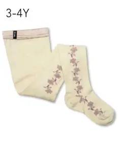 【新品・未使用】 collegien（コレジアン）花柄透かし彫りタイツ